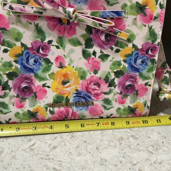 Christian Siriano Multicolor Vibrant Floral Carry Bag Adjustable Crossbody Bag - Picture 9 of 10